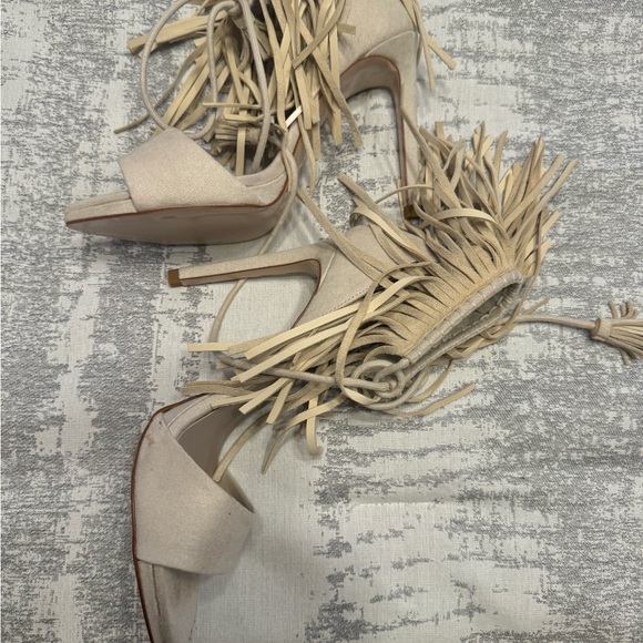 Zara Suede Fringe Stilettos. Brand New - Picture 2 of 2